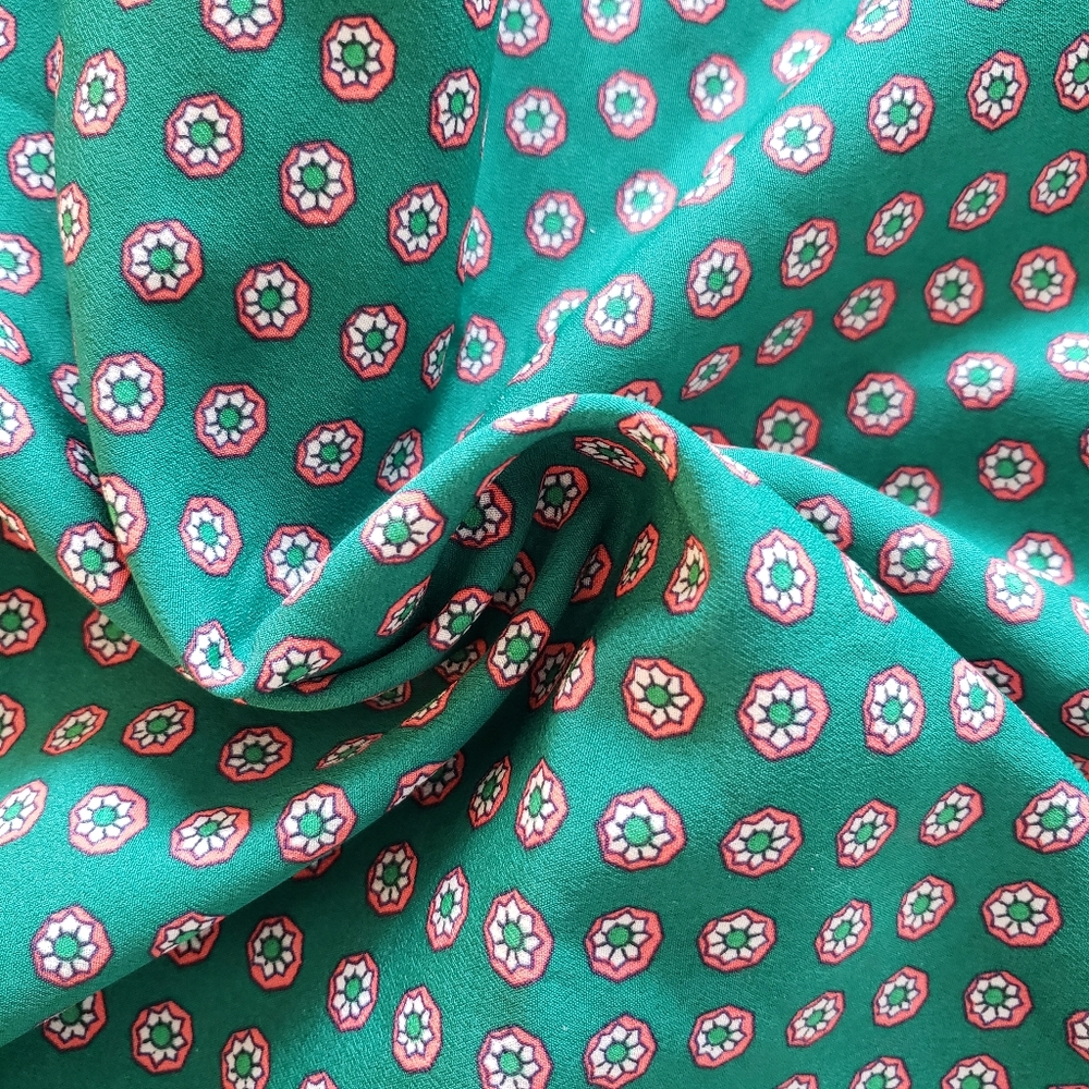 Emerald Patterned Shift Dress - Picture 4 of 4